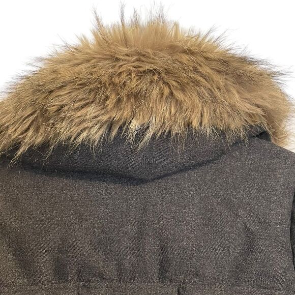 Prana Heather Grey Insulated Jacket with Removable Fur Collar MED - Picture 6 of 10